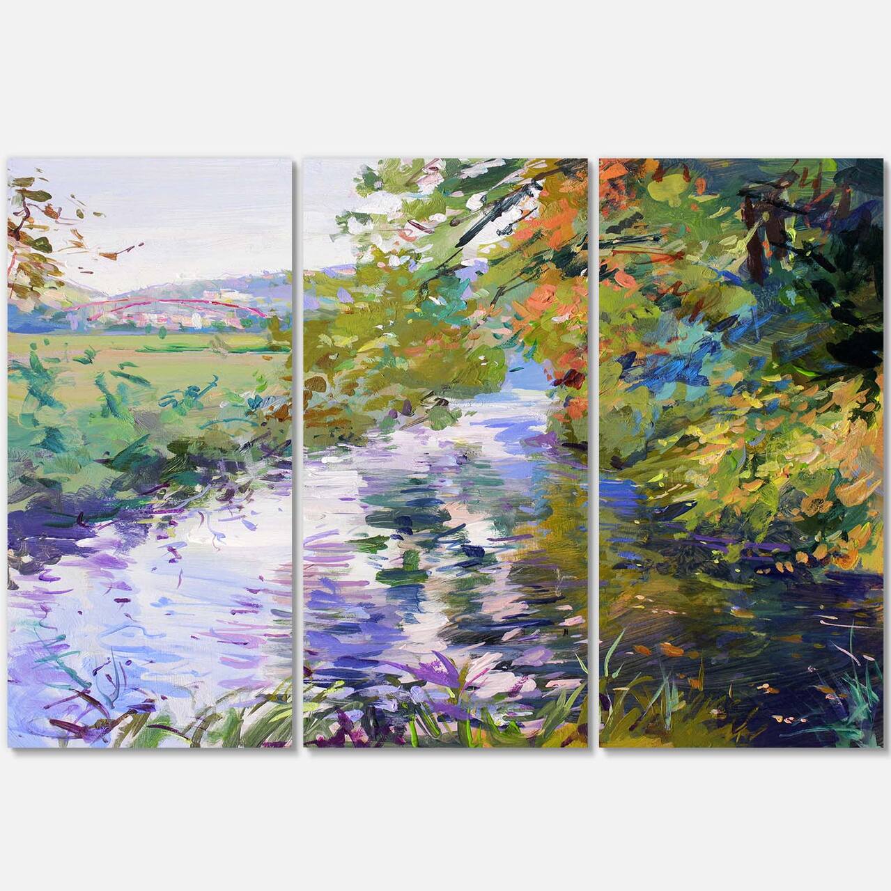 Designart - Fall in Amazing Colors - Landscape Painting Canvas Print